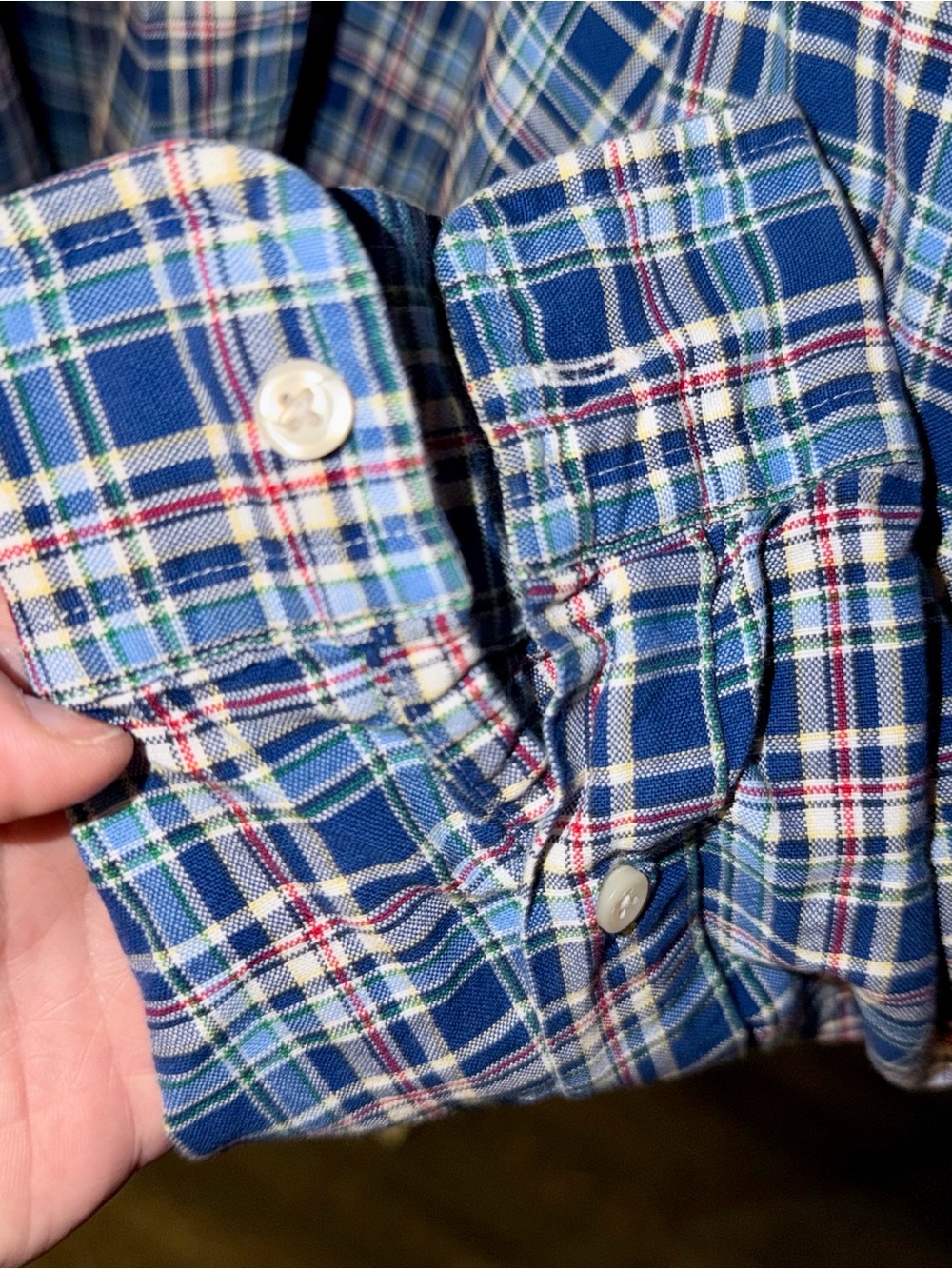 Ralph Lauren Blue and White Plaid Button-Down Shirt Men’s 2XLT - Picture 5 of 6